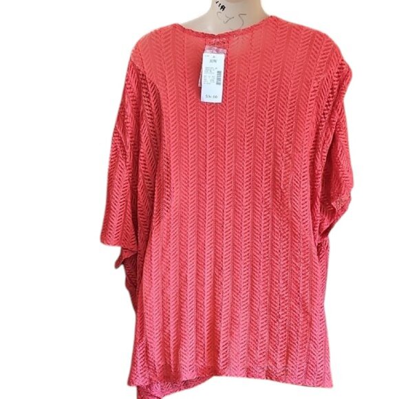 NWT Studio Ishort sleeve knit 1 button closure cardigan jacket top  Plus 30 - Picture 4 of 12